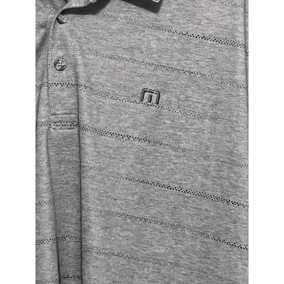 Travis Mathew Pin Stripe Gray Golf Polo Shirt New XL - Picture 2 of 4